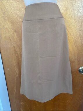Grace Elements Tailored Midi Skirt in Tan